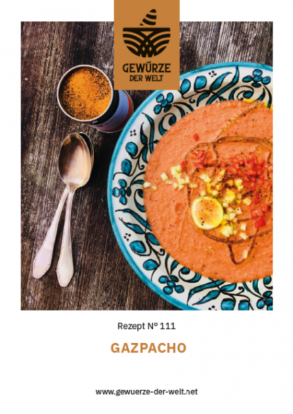 Rezeptkarte N°111 Rote spanische Gazpacho