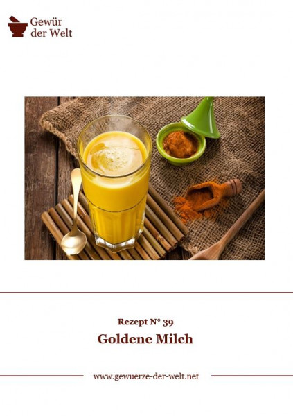 Rezeptkarte N°39 Goldene Milch