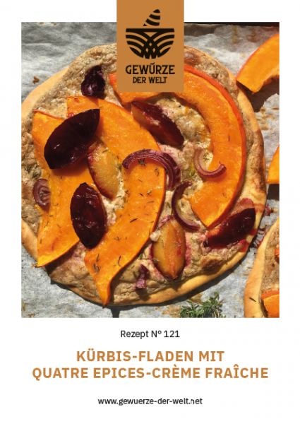Rezeptkarte N°121 Kürbis-Fladen mit Quatre