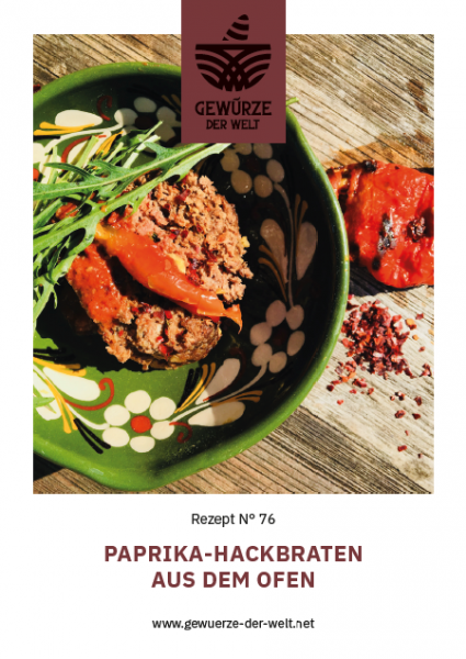 Rezeptkarte N°76 Paprika-Hackbraten aus dem Ofen