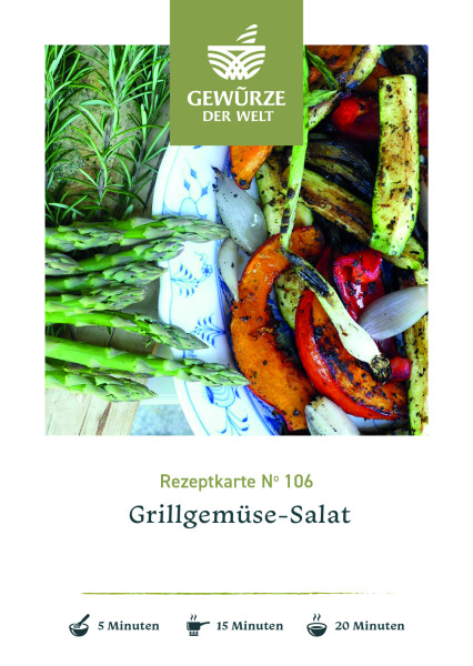 Rezeptkarte N°106 Grillgemüse-Salat