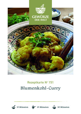 Rezeptkarte N°151 Blumenkohl-Curry Rezeptkarte N°151 Blumenkohl-Curry