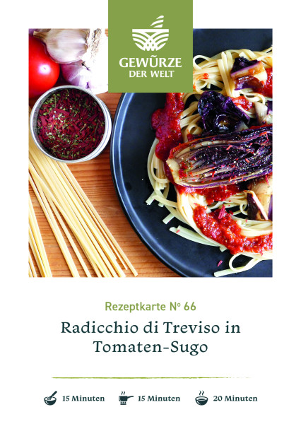 Rezeptkarte N°66 Radicchio di Treviso in Tomaten-Sugo