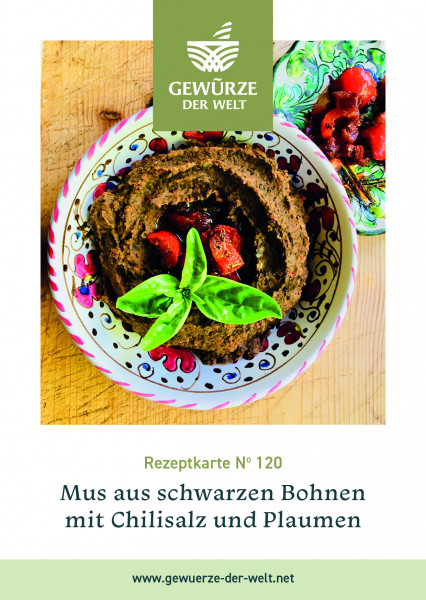 Rezeptkarte N°120 Mus aus schwarzen Bohnen