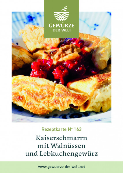 Rezeptkarte N°163 Kaiserschmarrn mit Walnüssen und Lebkuchengewürz