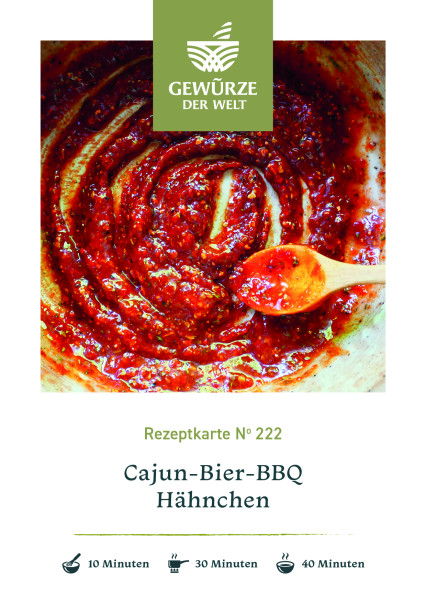 Rezeptkarte N°222 Cajun-Bier-BBQ Hähnchen