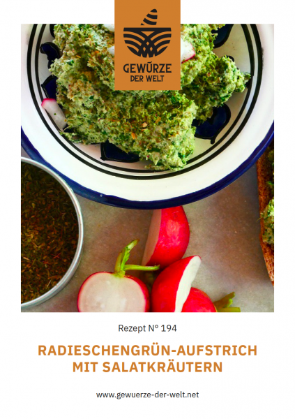 Rezeptkarte N°194 Radieschengrün - Aufstrich mit Salatkräutern
