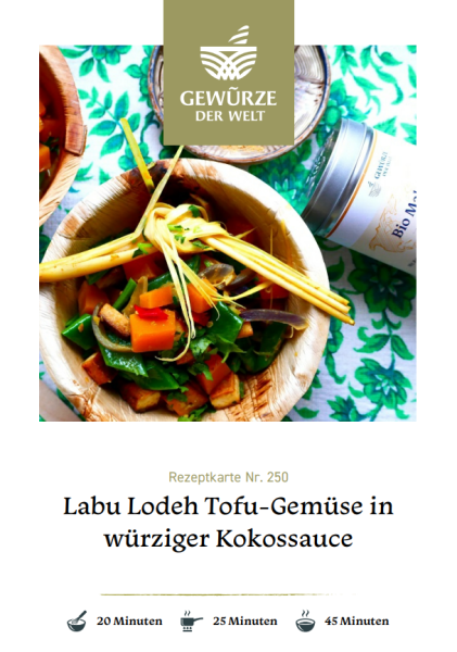 Rezeptkarte N°250 Labu lodeh - Tofu-Gemüse in spicy Kokossauce