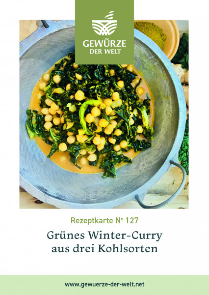 Rezeptkarte N°127 Grünes Winter-Curry
