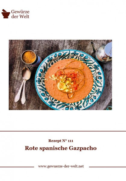 Rezeptkarte N°111 Rote spanische Gazpacho