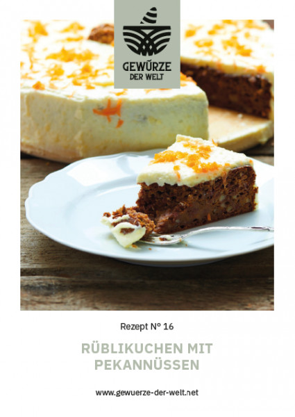 Rezeptkarte N°16 Rüblikuchen mit Walnüssen