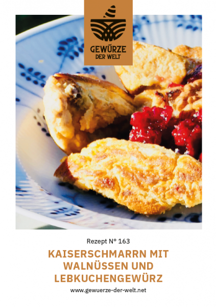Rezeptkarte N°163 Kaiserschmarrn mit Walnüssen und Lebkuchengewürz