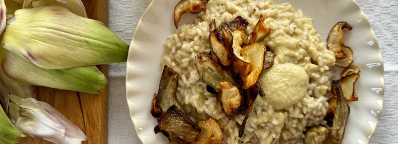 Risotto mit Artischocken-Creme
