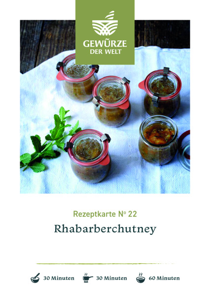 Rezeptkarte N°22 Rhabarberchutney