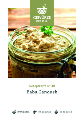 Rezeptkarte N°30 Baba Ganoush Rezeptkarte N°30 Baba Ganoush