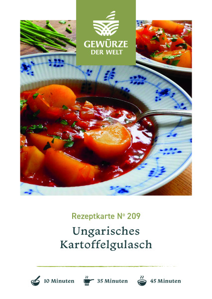 Rezeptkarte N°209 Ungarisches Kartoffelgulasch