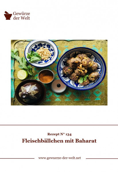 Rezeptkarte N°134 Fleischbällchen mit Baharat