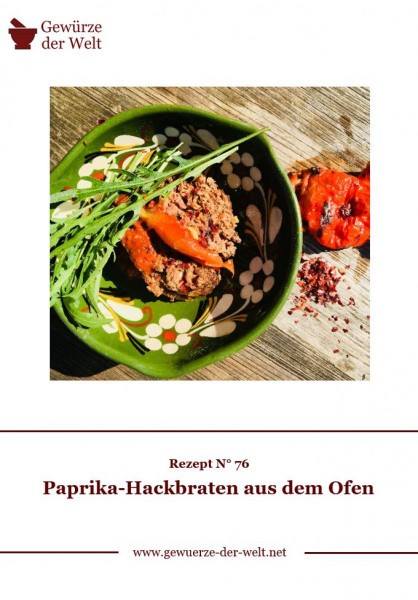 Rezeptkarte N°76 Paprika-Hackbraten aus dem Ofen