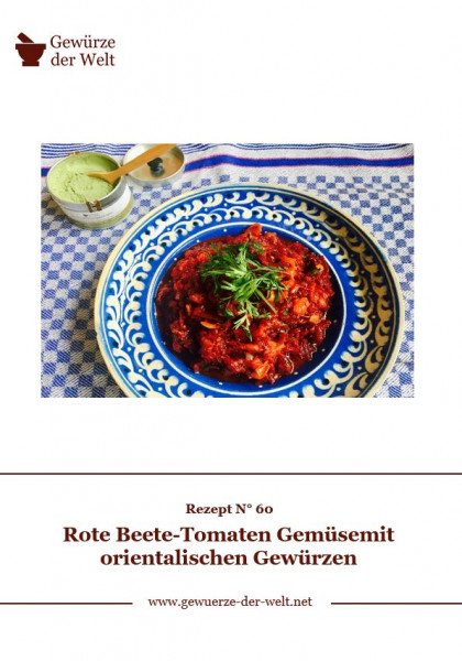 Rezeptkarte N°60 Rote Beete-Tomaten Gemüse