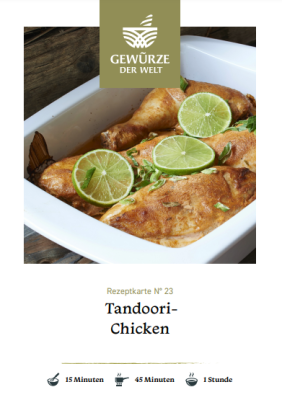 Rezeptkarte N°23 Tandoori-Chicken Rezeptkarte N°23 Tandoori-Chicken