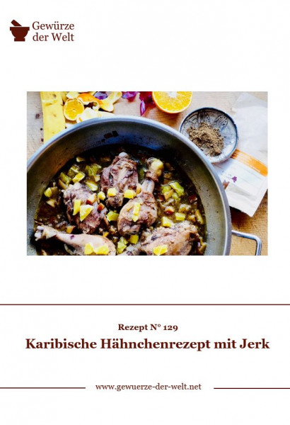 Rezeptkarte N°129 Karibische Hähnchenrezept mit Jerk