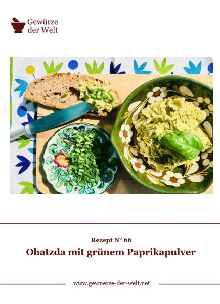 Rezeptkarte N°66 Obatzda mit grünem Paprikapulver