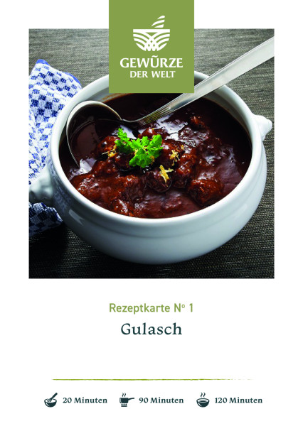 Rezeptkarte N°1 Gulasch