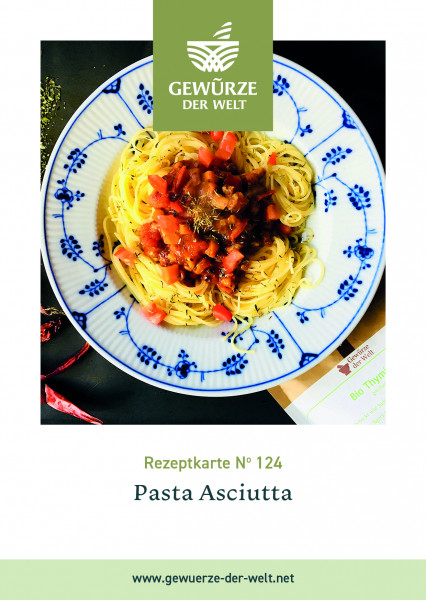 Rezeptkarte N°124 Pasta Asciutta