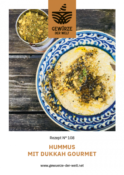 Rezeptkarte N°108 Hummus mit Dukkah