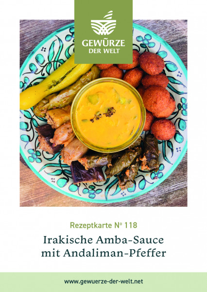 Rezeptkarte N°118 Irakische Amba-Sauce mit Andaliman-Pfeffer