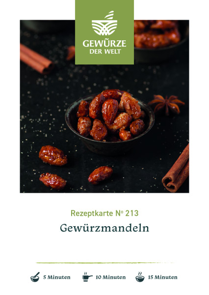 Rezeptkarte N°213 Gewürzmandeln