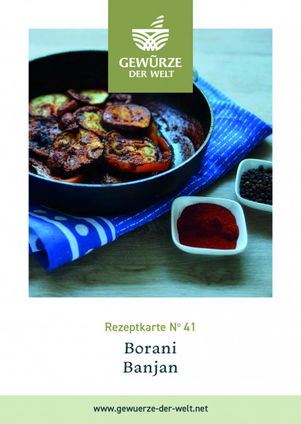 Rezeptkarte N°41 Borani Banjan