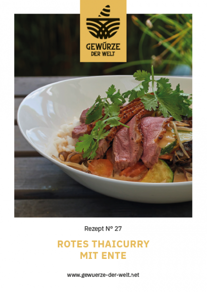 Rezeptkarte N°27 Rotes Thaicurry mit Ente