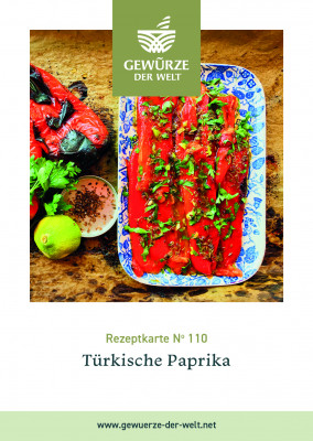 Rezeptkarte N°110 Türkische Paprika Rezeptkarte N°110 Türkische Paprika