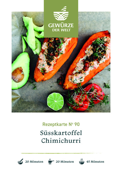 Rezeptkarte N°90 Süßkartoffel Chimichurri