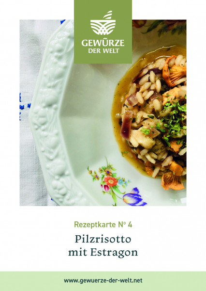 Rezeptkarte N°4 Pilzrisotto mit Estragon