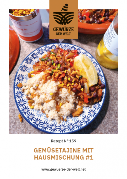 Rezeptkarte N°159 Gemüsetajine mit Hausmischung #1