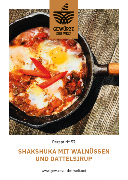 Rezeptkarte N°57 Shakshuka mit Walnüssen