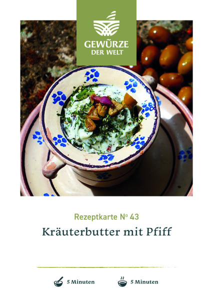 Rezeptkarte N°43 Kräuterbutter mit Pfiff