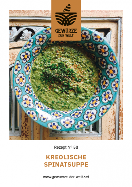 Rezeptkarte N°58 Kreolische Spinatsuppe