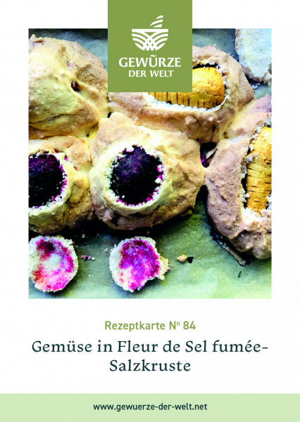 Rezeptkarte N°84 Gemüse in Fleur de Sel Fumée Salzkruste