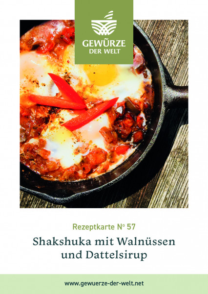 Rezeptkarte N°57 Shakshuka mit Walnüssen