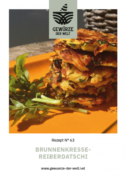 Rezeptkarte N°63 Brunnenkresse-Reiberdatschi
