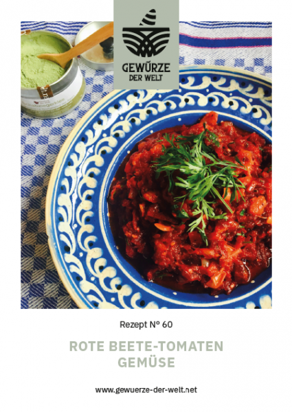 Rezeptkarte N°60 Rote Beete-Tomaten Gemüse