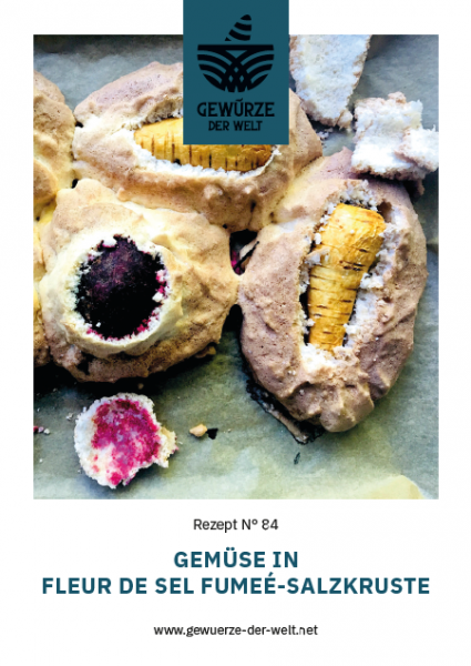 Rezeptkarte N°84 Gemüse in Fleur de Sel Fumée Salzkruste