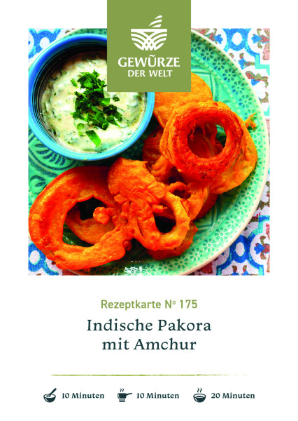 Rezeptkarte N°175 Indische Pakora mit Amchur