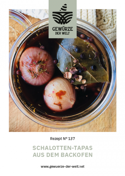 Rezeptkarte N°137 Schalotten-Tapas aus dem Backofen