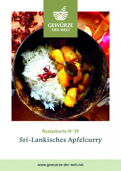 Rezeptkarte N°39 Sri-Lankisches Apfelcurry