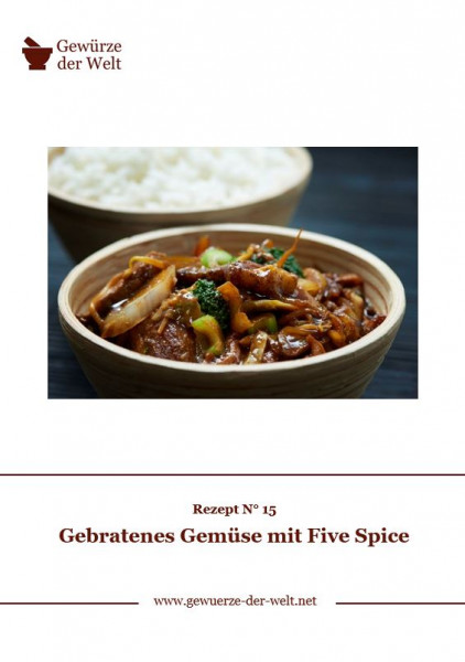 Rezeptkarte N°15 Gebratenes Gemüse mit Five Spice