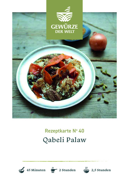 Rezeptkarte N°40 Qabeli Palaw